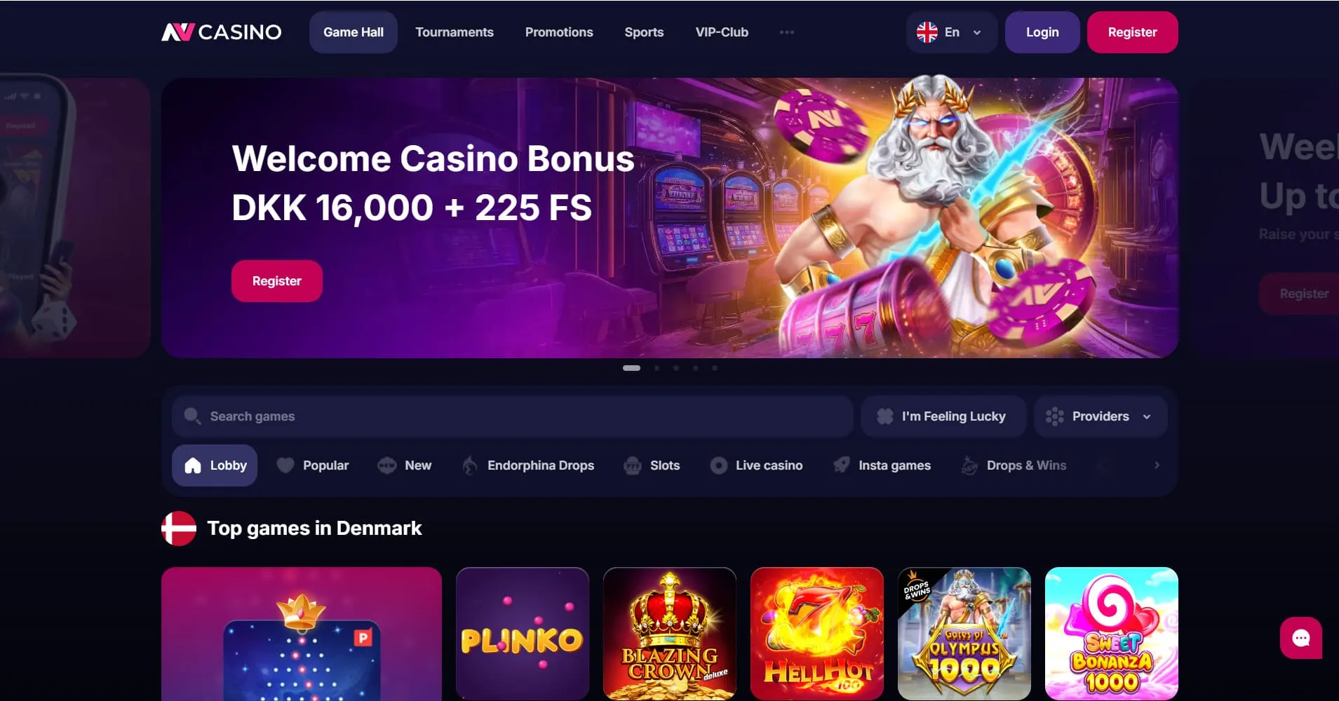 NV Casino Trustly hovedside
